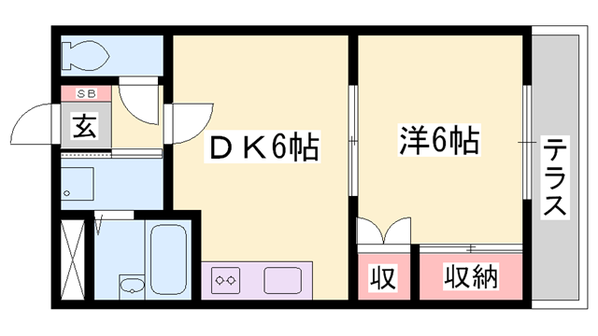 ひまわりハイツの物件間取画像